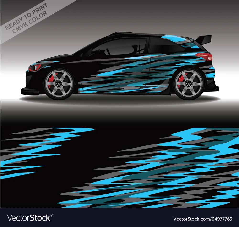 Print Car Graphic Decal Full Body Racing Vinyl Wrap Car Full Wrap Sticker Decorative Car Decal Length 400cm Width 100cm