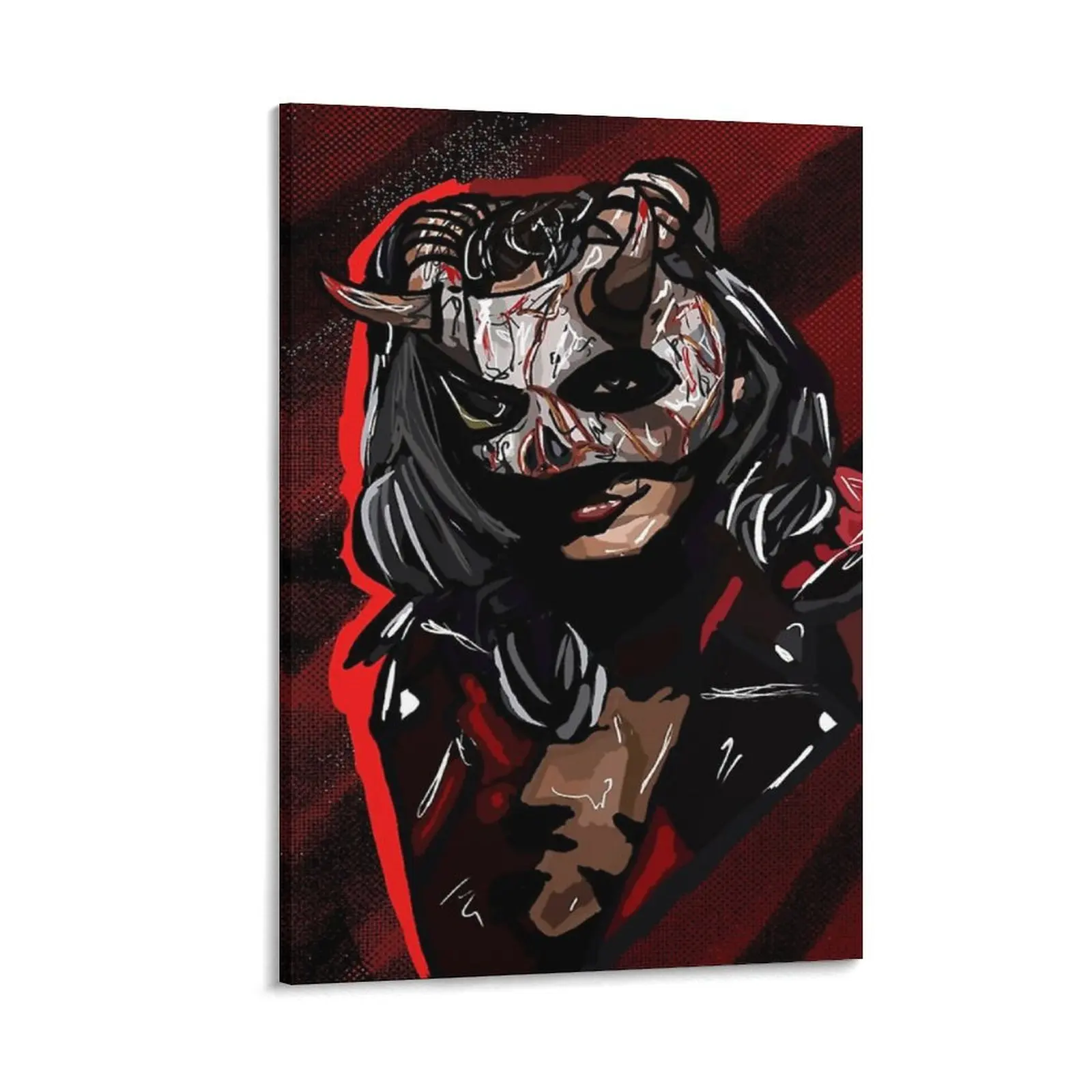 Rhea Ripley Canvas Painting Character Wall Cave Decoration Living Room Classic Framed Wall Painting