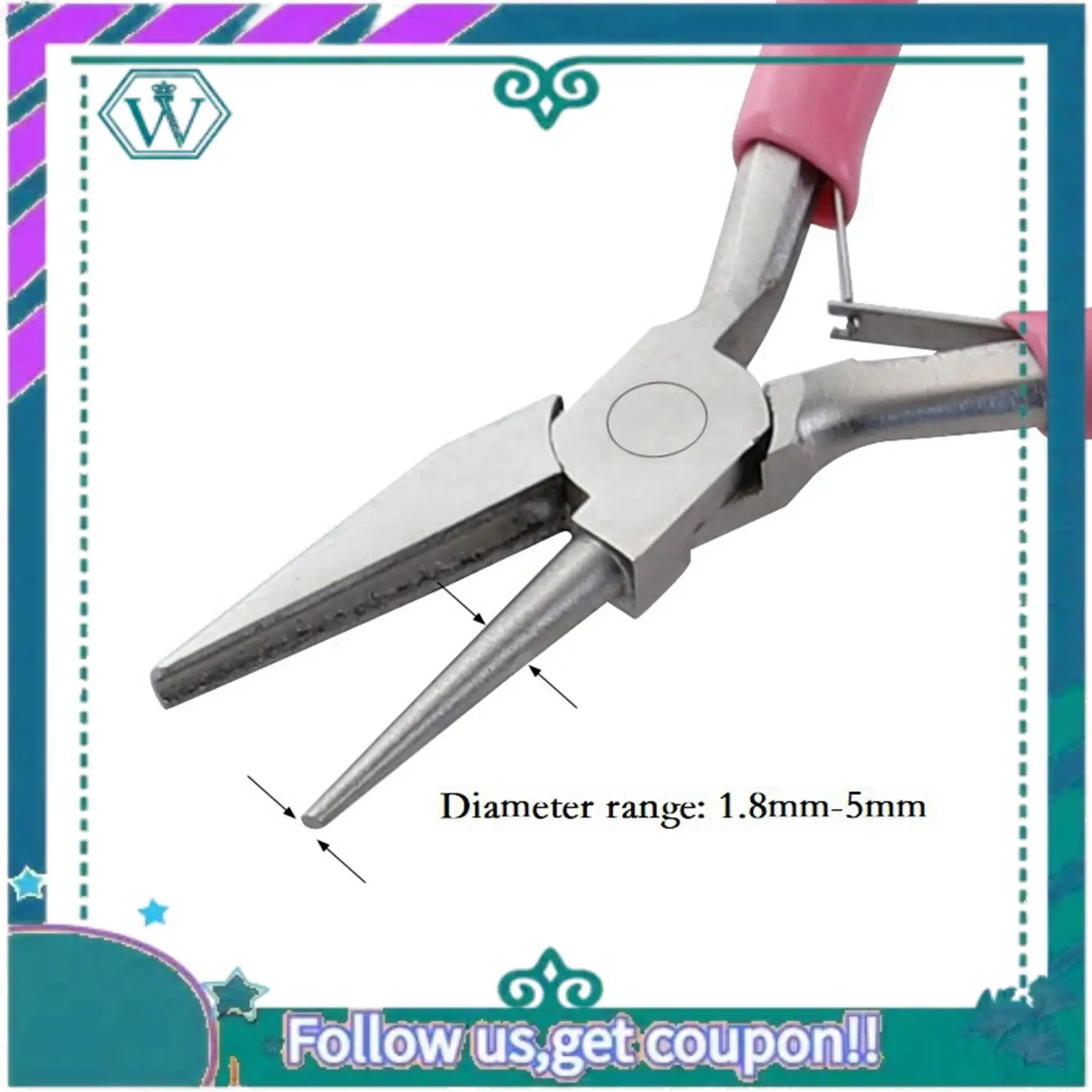 

A09P 3X Round Concave Plier Wire Looping Plier Mini Precision Plier Wire Bending Tools For DIY Jewelry Making Hobby Projects