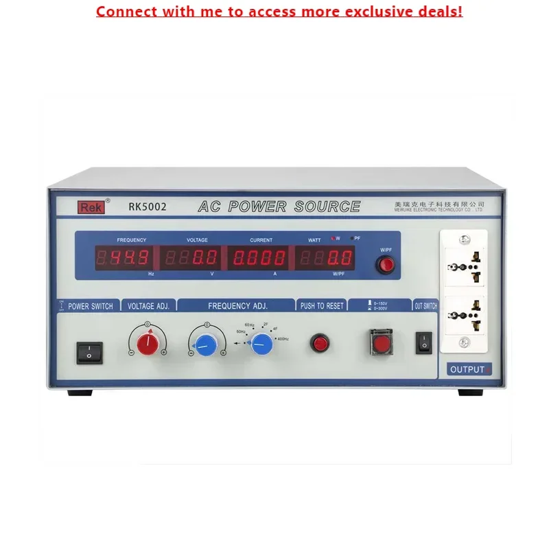 Rek RK5002 Variable Frequency Power Supply 2000VA Digital Display Frequency Tester Voltage Variable AC Power Source