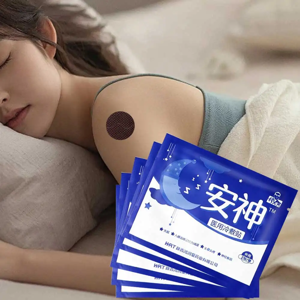 

10Pcs Insomnia Treatment Patch Help Sleeping Plaster Relieve Anxiety Headache Neurasthenia Soothing Relax Body Health Care