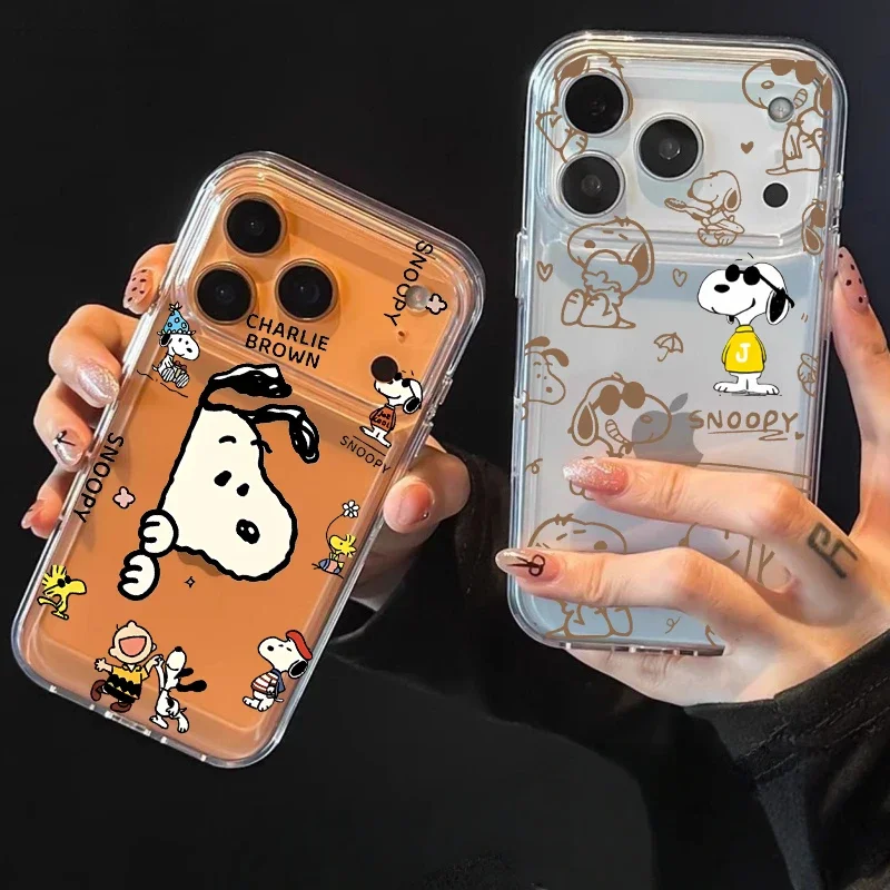 Etui na telefon Xiaomi POCO X7 Pro X6 X5 M3 X3 NFC X4 GT M4 F5 Mi 11 Lite 5G NE 11T Śliczne, przezroczyste etui z TPU z motywem kreskówkowym Snoopy