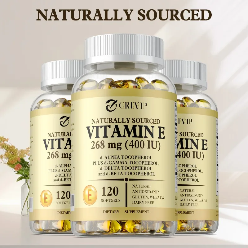 

Vitamin E - Dietary Supplement for Antioxidant Support Vitamine Extract Capsules Anti-Wrinkle Whiten