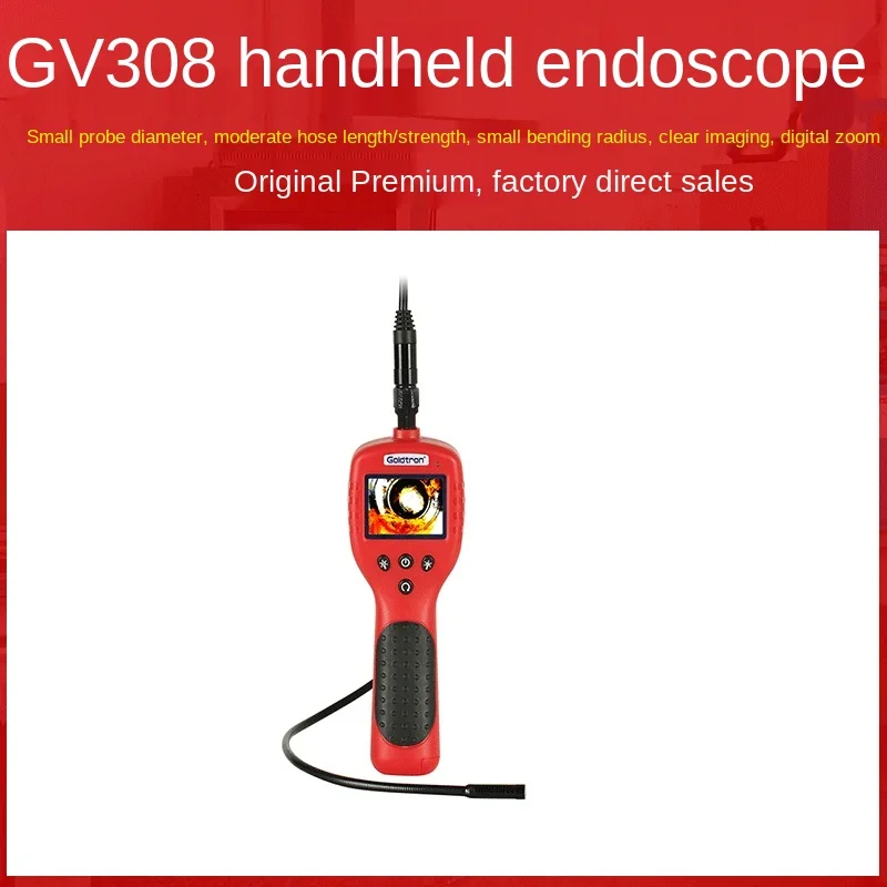 Gv309 HD Video Endoscope Pipe Endoscope Car Air Conditioning Nondestructive Detector