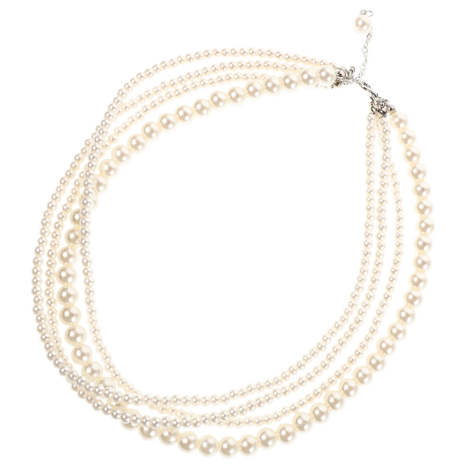 

Layered Pearl Necklace for Women Vintage Baroque Multi-Strand Fake Pearl Choker Fashion Jewelry Clavicle Chain
