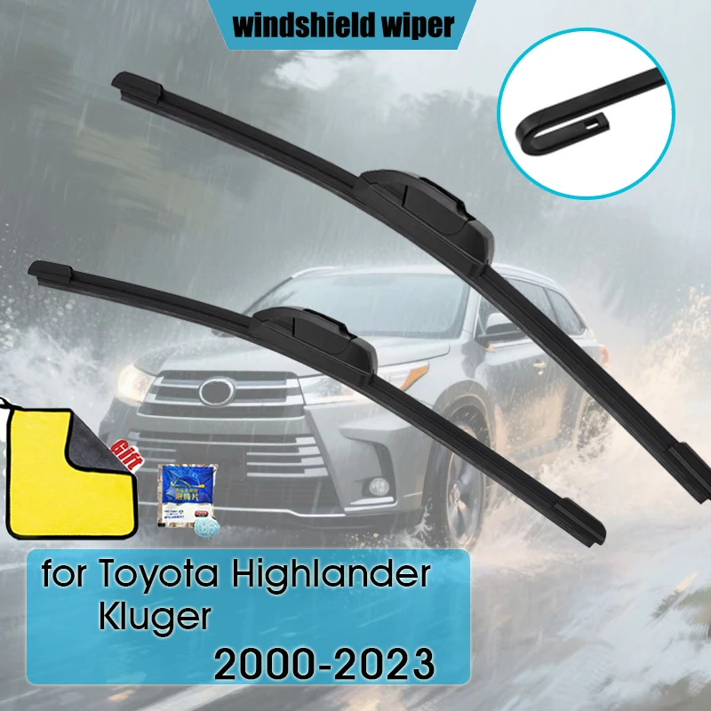 

For Toyota Highlander Kluger xu20 xu40 xu50 xu70 2000-2023 Car Wiper Blade Front Wipers Windscreen Auto KAWOO Wiper Blades