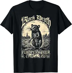 Camiseta de manga larga o corta Unisex, Black Death Europe Tour, 1347-1351