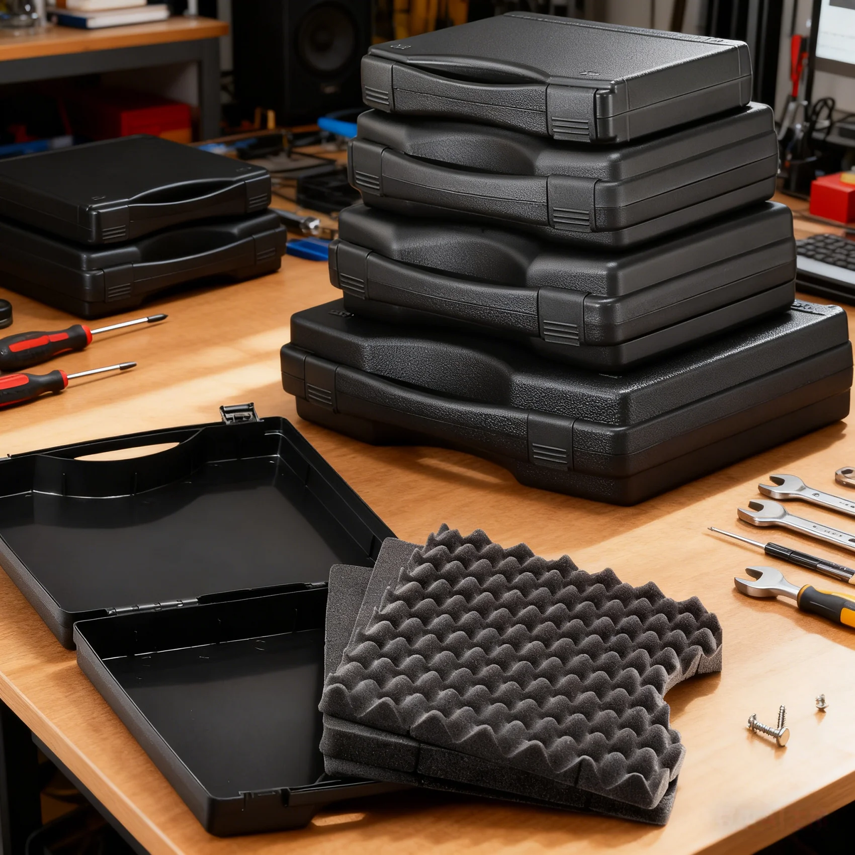 Multifunctional Hardware Toolbox Portable Plastic Tool Case Heavy-Duty Waterproof Instrument Notebook Equipment Storage Box