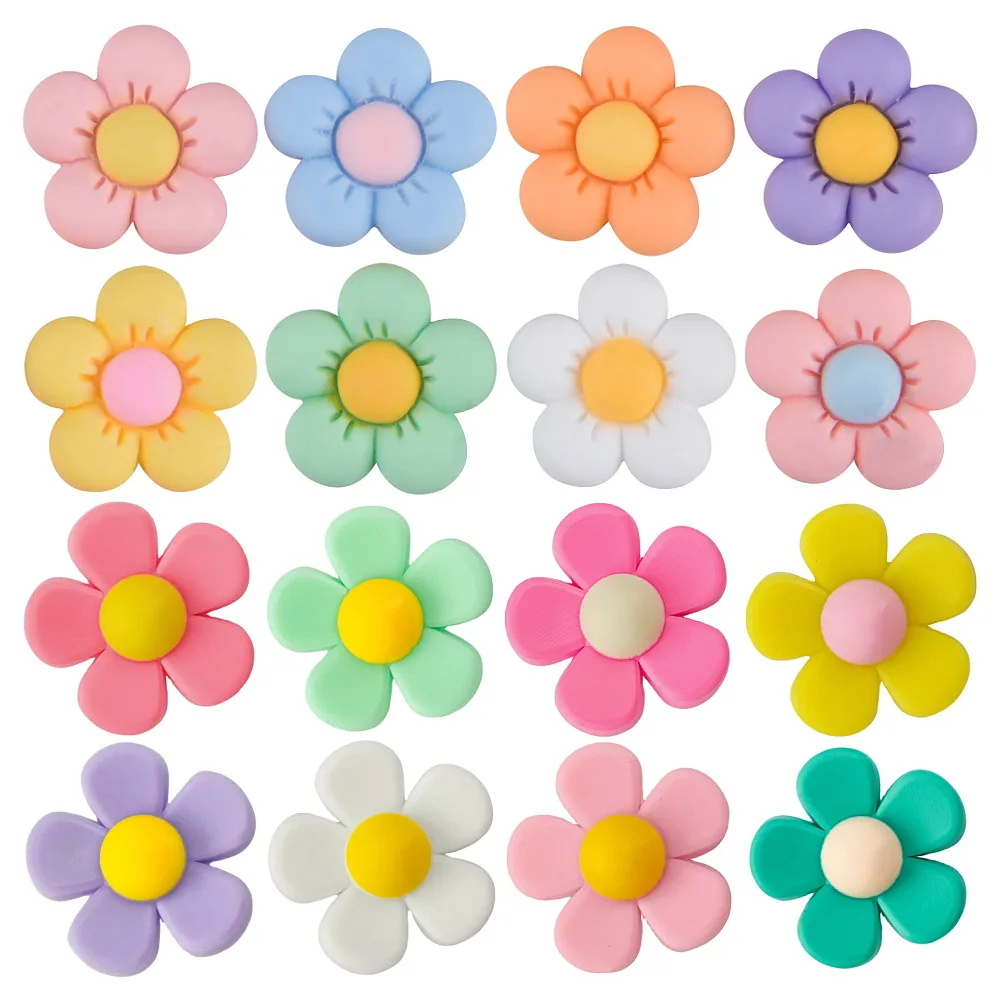 Flower Shoe Charms For Girls Colorful Daisy Charms Women 2026 Summer Beach Charm Shoes Accessories Buckle Party Gifts