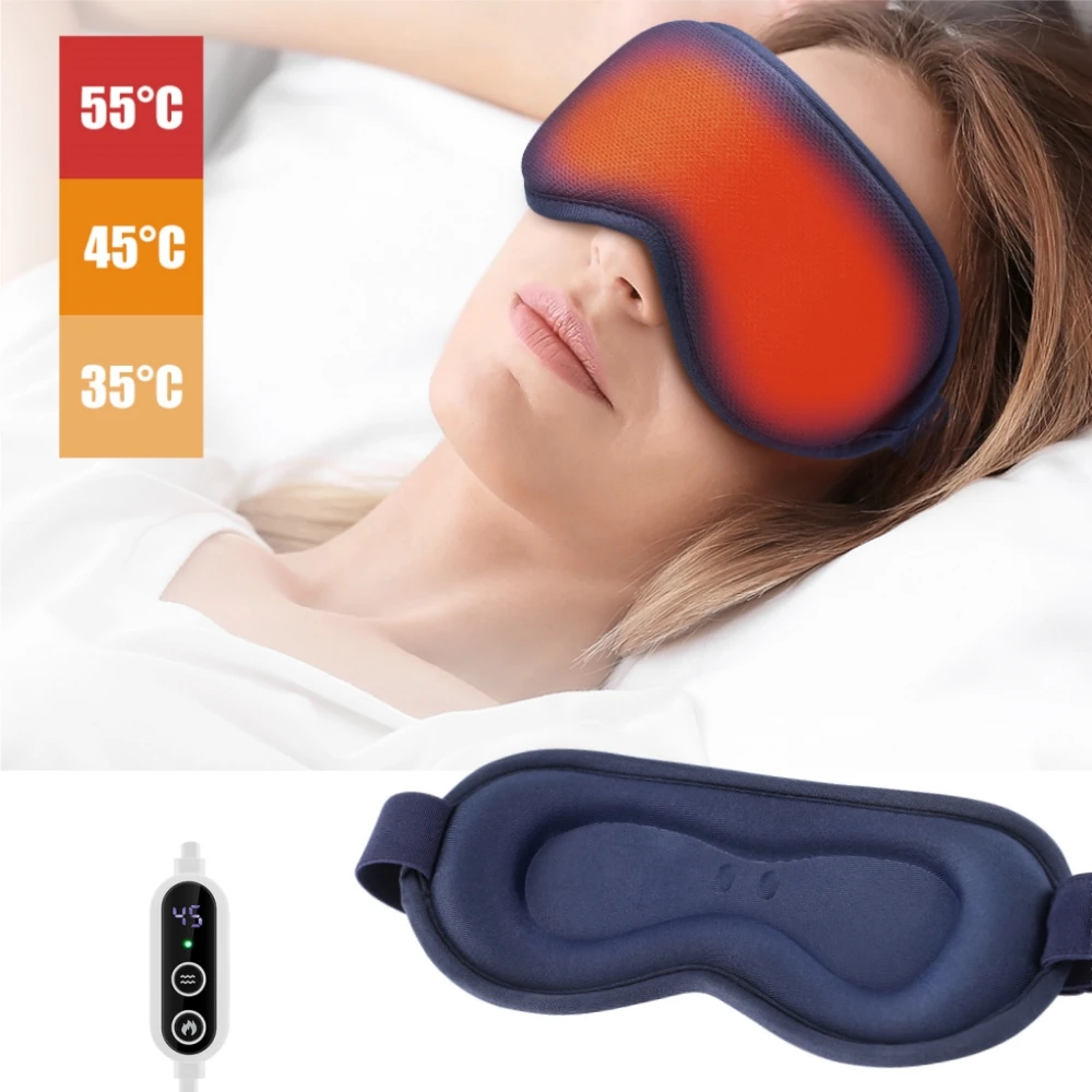 Warm Compress Eye Massager Heated Eye Mask for Dry Eyes Relieve Eye Fatigue Steam Sleep Shading Office Home with Timer Control