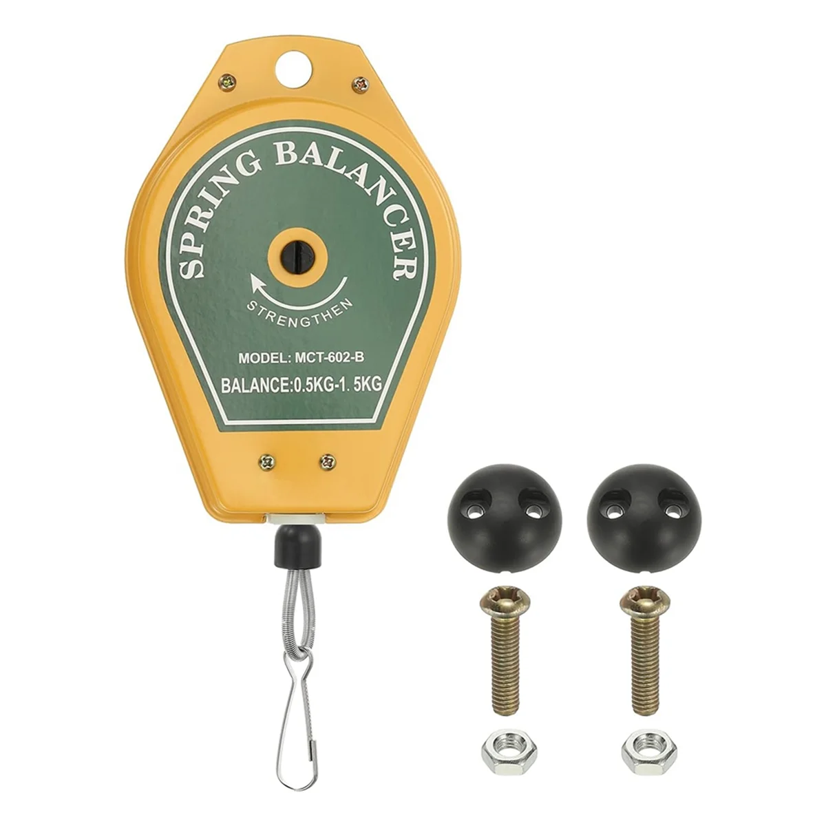 

Розничная торговля! Выдвижной балансир пружин, инструмент для балансировки нагрузки с подшипниковой пружиной, 4-футовый регулируемый кабельный ретрактор 1,1-3,3 фунта (0,5-1,5 кг)