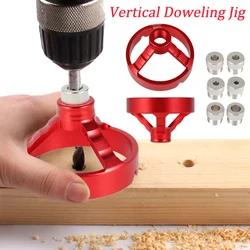 Woodworking Doweling Hole Jig, Alloy Hole Puncher Locator Self-centering Drill Guide Wood Locator Jig 5-10mm Woodworking Tool