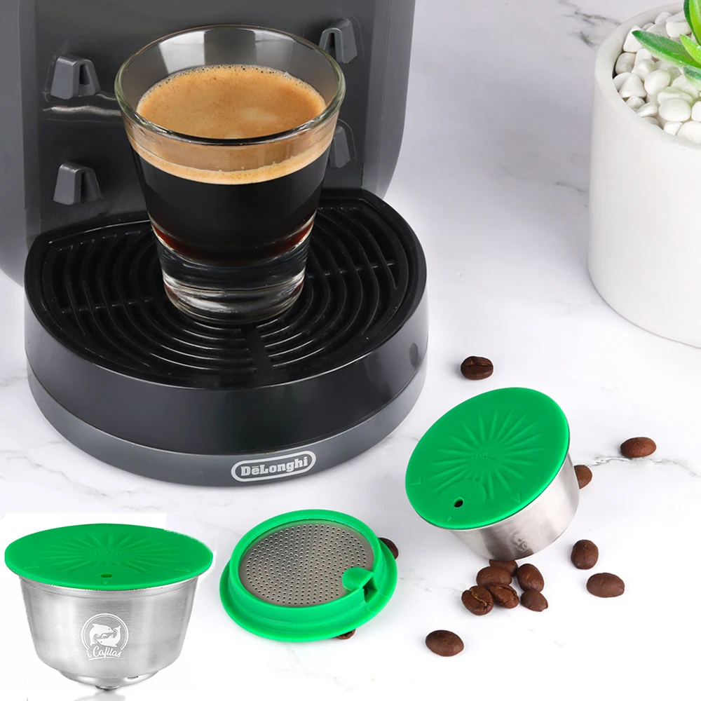 

iCafilas Refillable Stainless Steel Crema Coffee Capsule For Nescafe Dolce Gusto Eco-friendly Reusable Filters For Mini ME