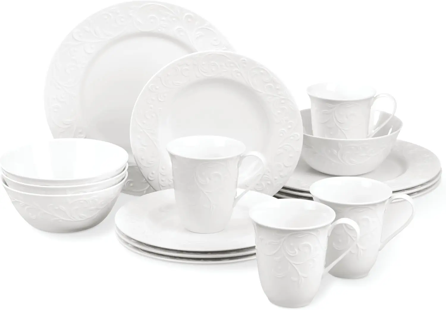 

851746 Opal Innocence Carved 16-Piece Dinnerware Set