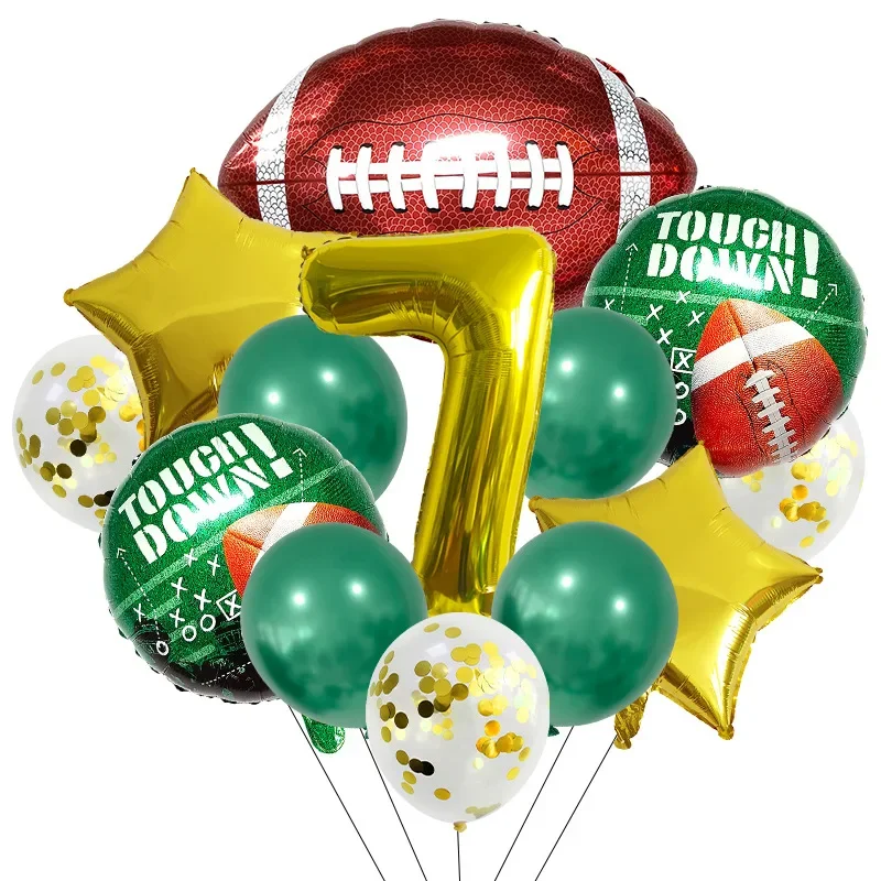 Disney Birthday Party Rugby Sports Competition Aluminum Film Balloon Set