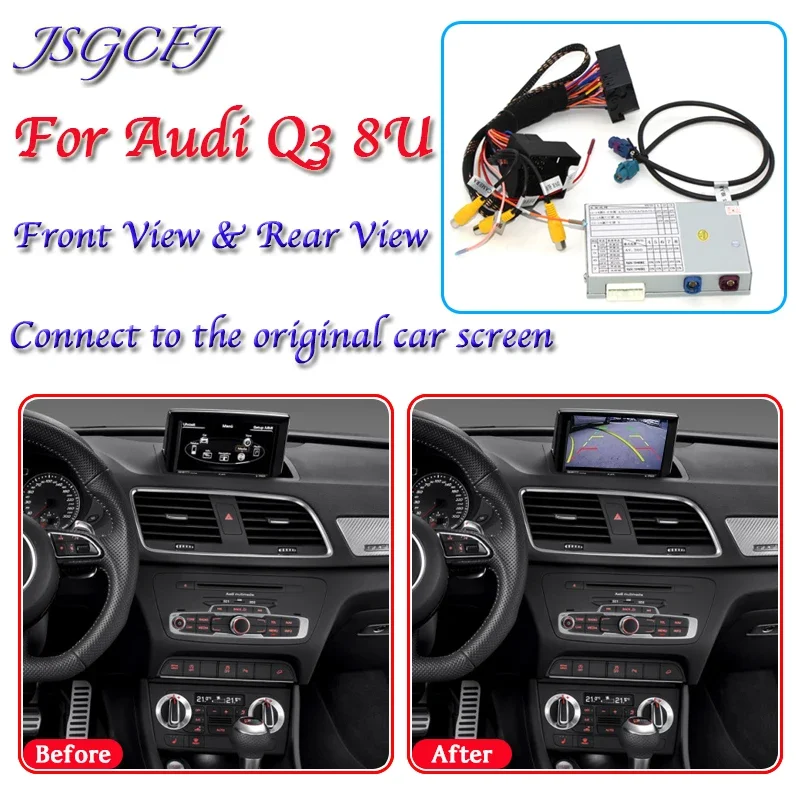 For Audi Q3 8U MMI 2011~2018 Interface Rear View Camera Decoder Original Car Screen Upgrade Parking Backup Camera Display Adapte