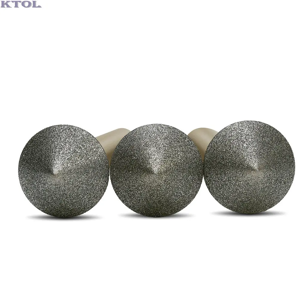 90 ángulo 10mm galvanoplastia diamante cónico cabezal de varilla de molienda 3 uds fresa de extremo CNC broca enrutadora juego de herramientas de biselado de Metal