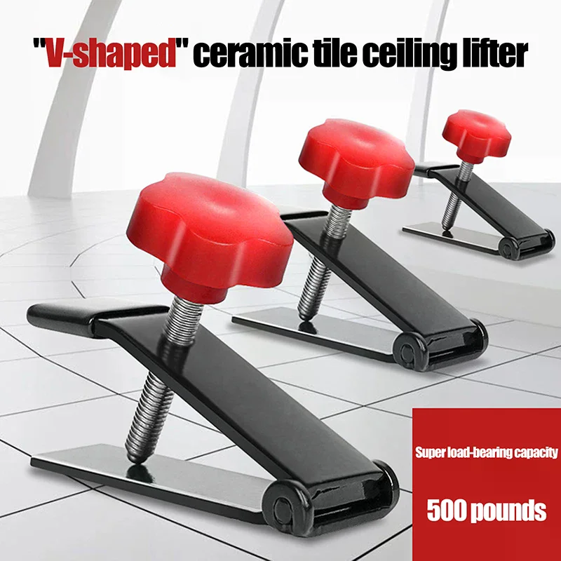 Tools V-type Adjustable Tile Height Regulator Wall Tile Locator Super Load-bearing 250KG Tile Lift Leveling Device