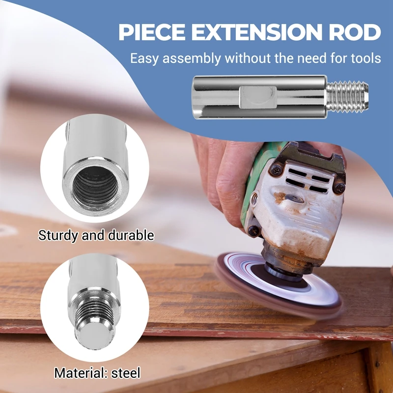 125 آلة تلميع زاوية طاحونة تمديد قضيب M14 محول قضيب تلميع أداة تلميع الجمال