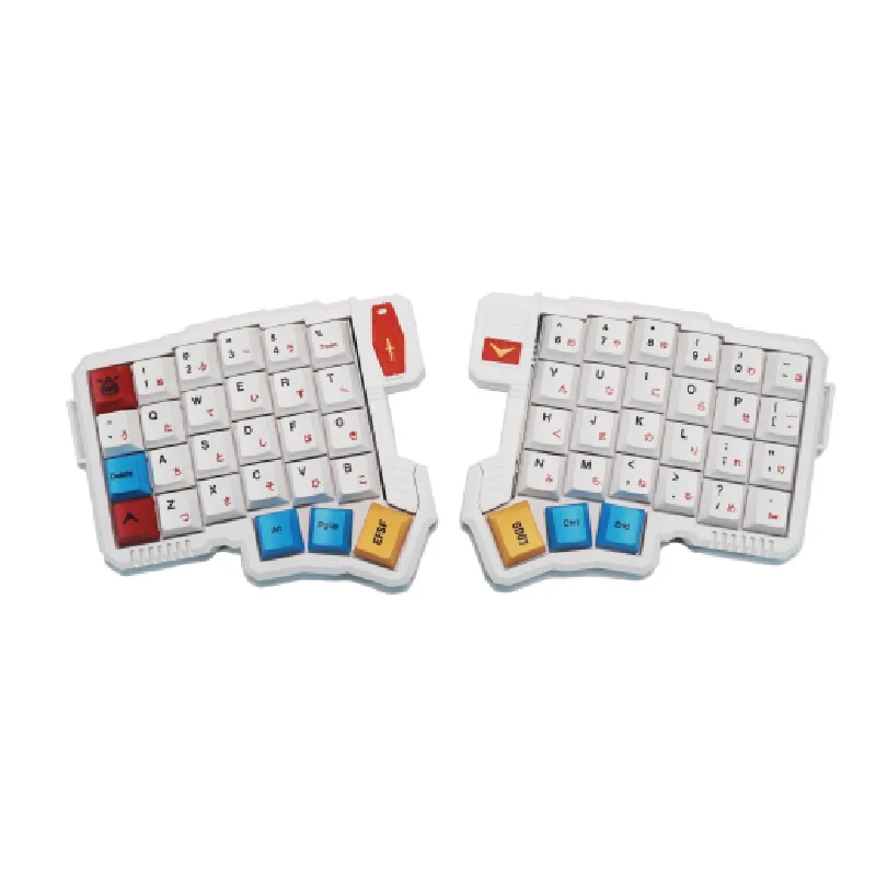 Ergonomic Split Wired Custom Keyboard Adjustable Tilt Support Qmk Vial Firmware Fit Gaming Office Daily Typing Hobby Enthusiasts