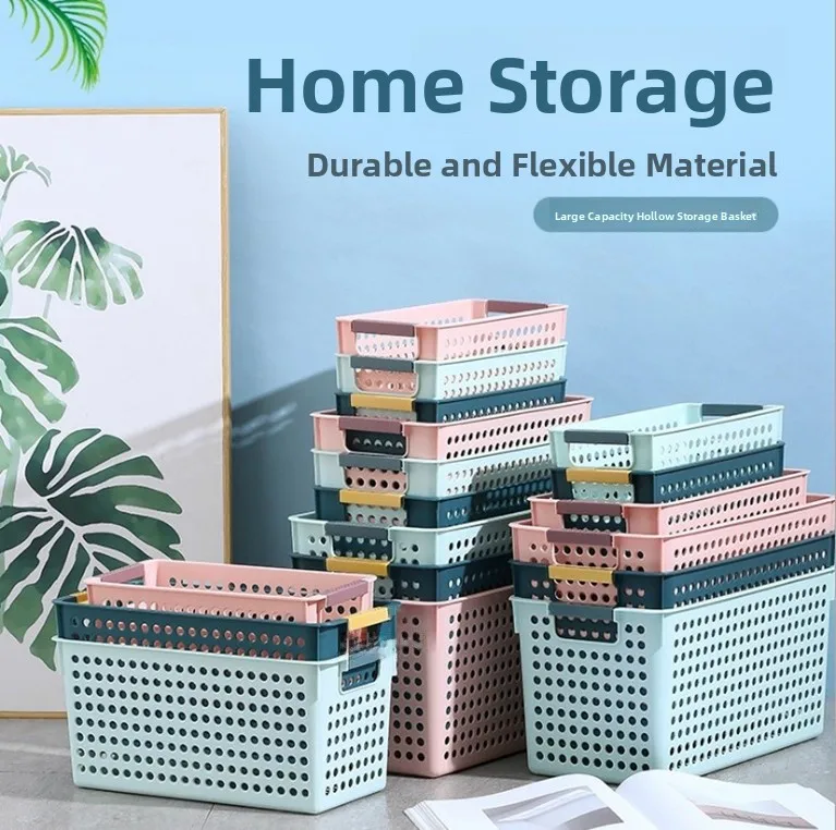 

Пластиковая корзина для хранения, настольная корзина для кухни, корзина для сортировки мелочей, корзина для хранения в общежитии, органайзер-бокс для домашнего использования