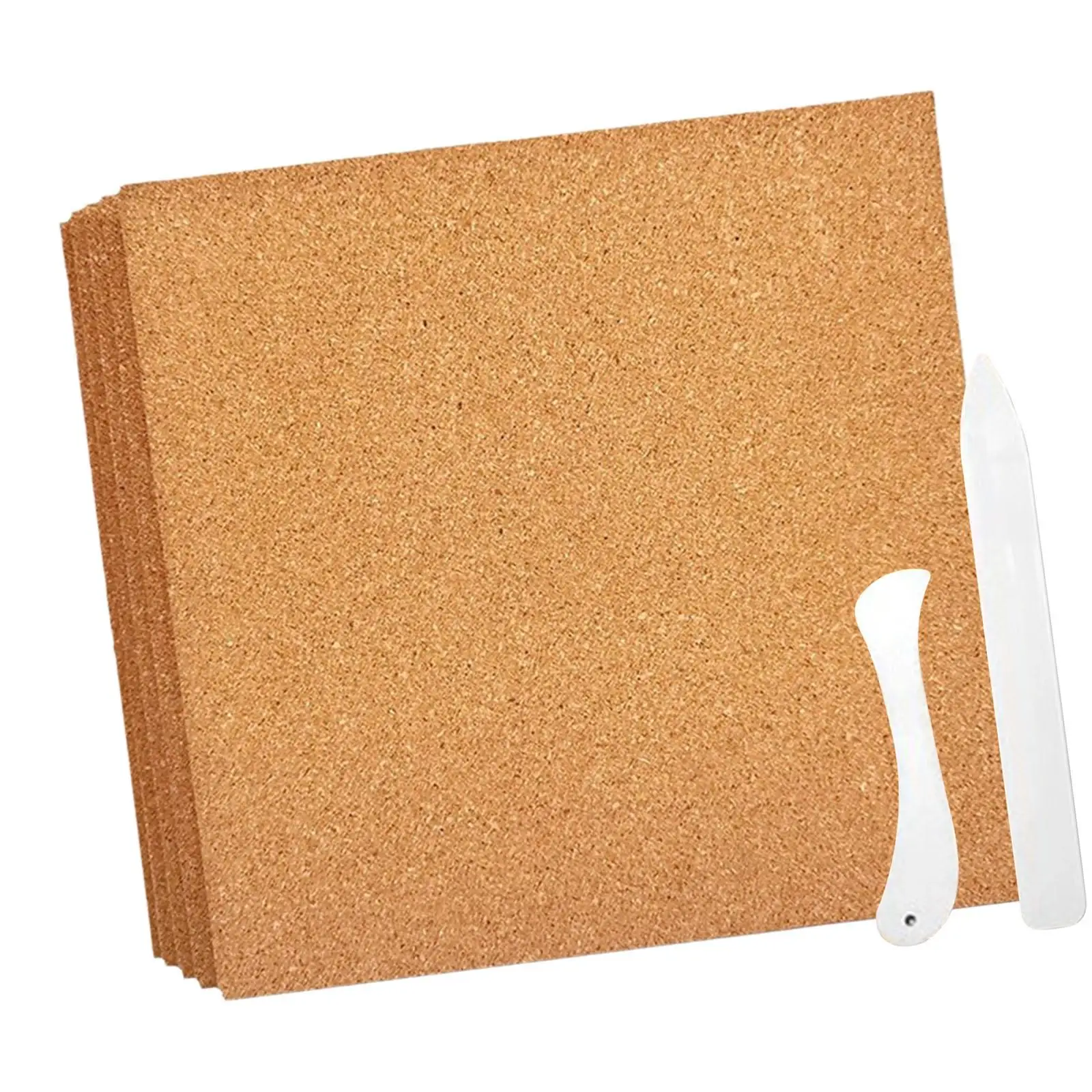 Heat Resistant Stained Glass Cutting Board Mat 30.5x30.5cm Cork Protector for Counter Table with Layout Blocks Organizer