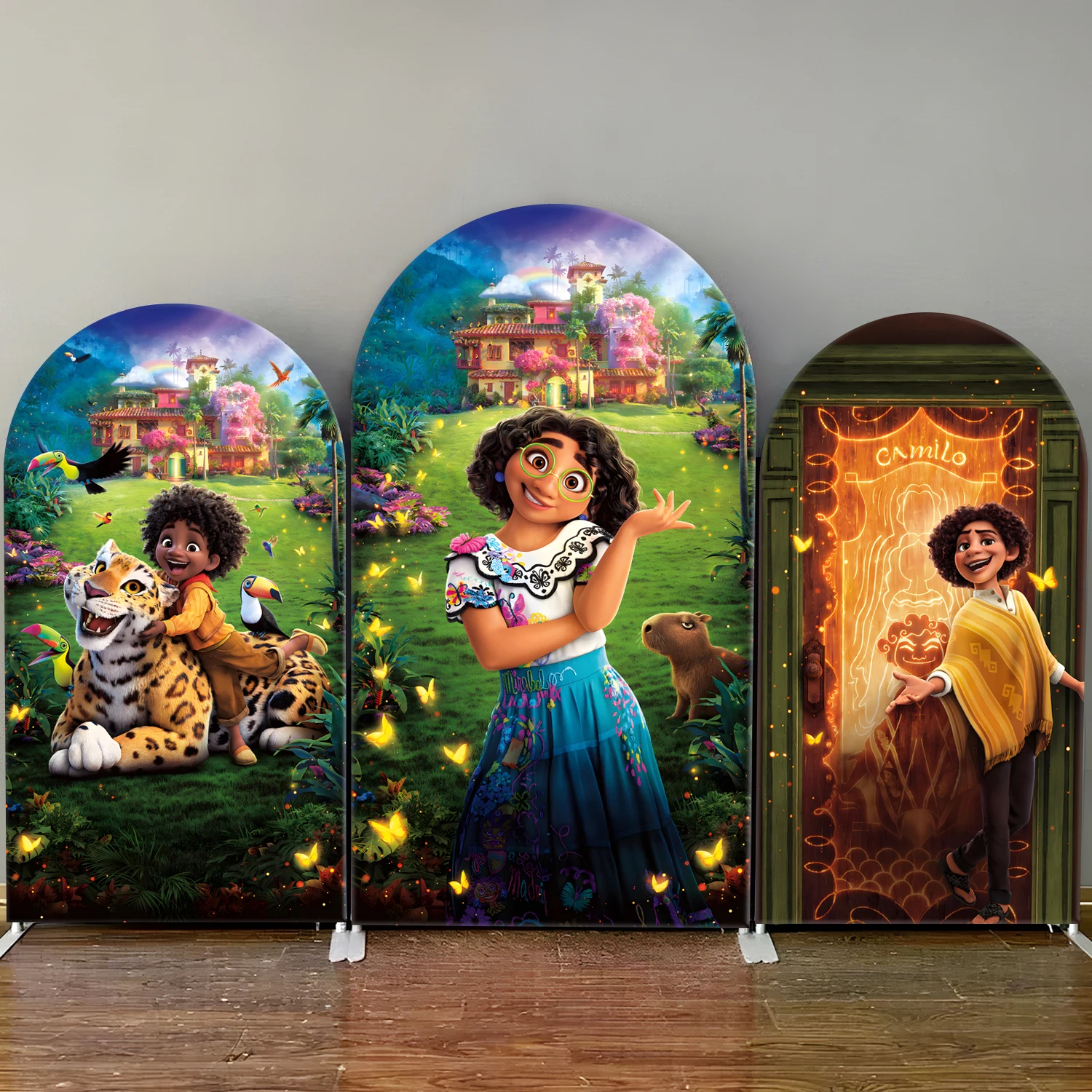 

Disney Encanto Arch Backdrop Cover Mirabel Madrigal Baby Shower Girl Birthday Party Decoration Photography Background Wall