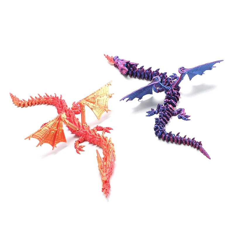 Mecha Flying Dragonの3D印刷されたおもちゃ,関節式の装飾品,動物の置物,装飾的なデスクトップモデル,男の子へのギフト