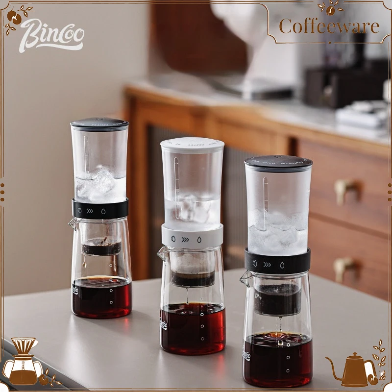 Bincoo Ice Drip Cold Brew Coffee Maker Borosilicate Glass 500 Mesh Filter Constant Pressure Small Home Coffee Brewing Equipment