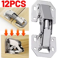 3inch Cabinet Hinge No-Drilling Hole Cupboard Door Hydraulic Hinges Multi Purpose Soft Close Furniture Hardware Easy To Install