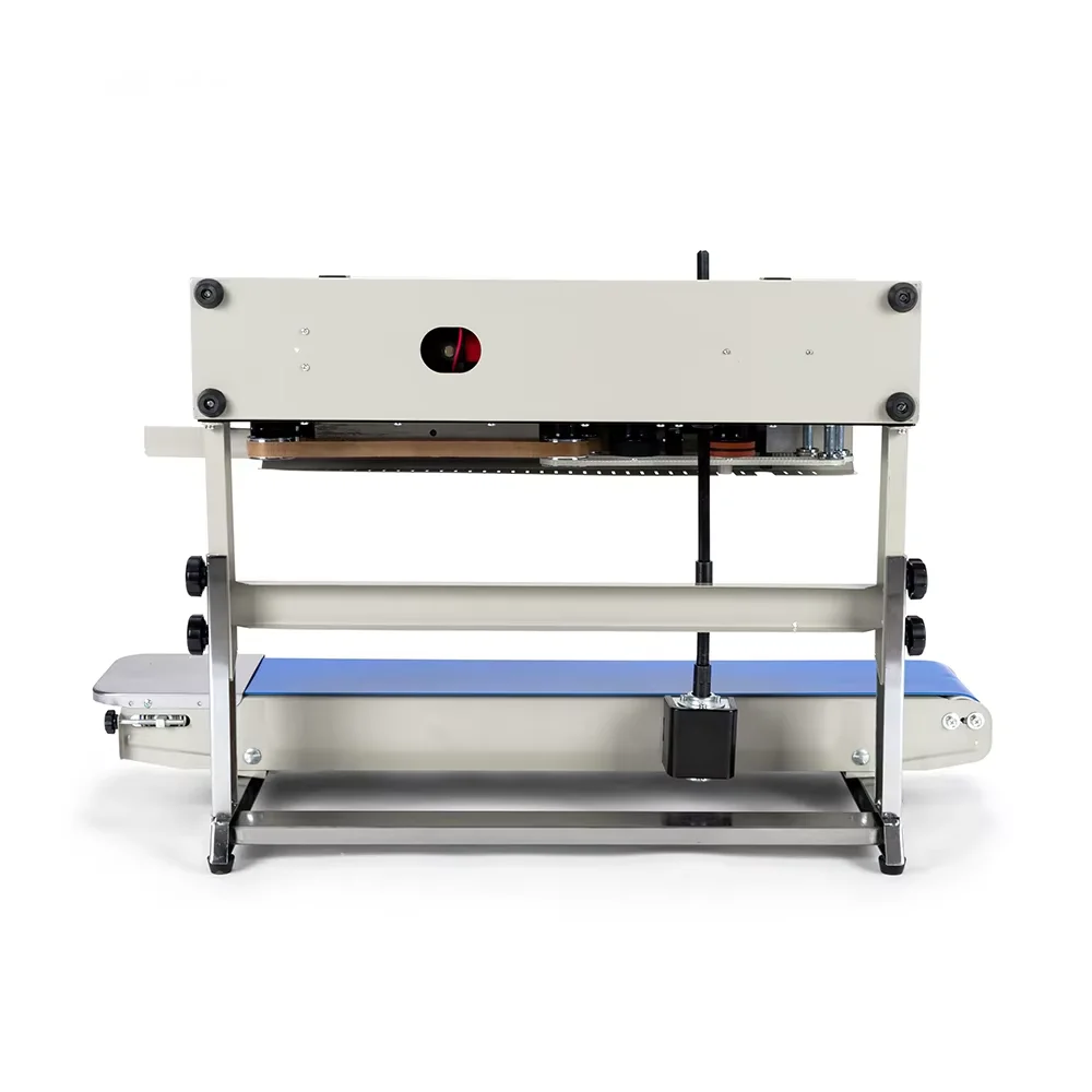 FR-1000V-MS Vertical Stand Iron Spray Band Heat Sealer Continuous Sealing Machine