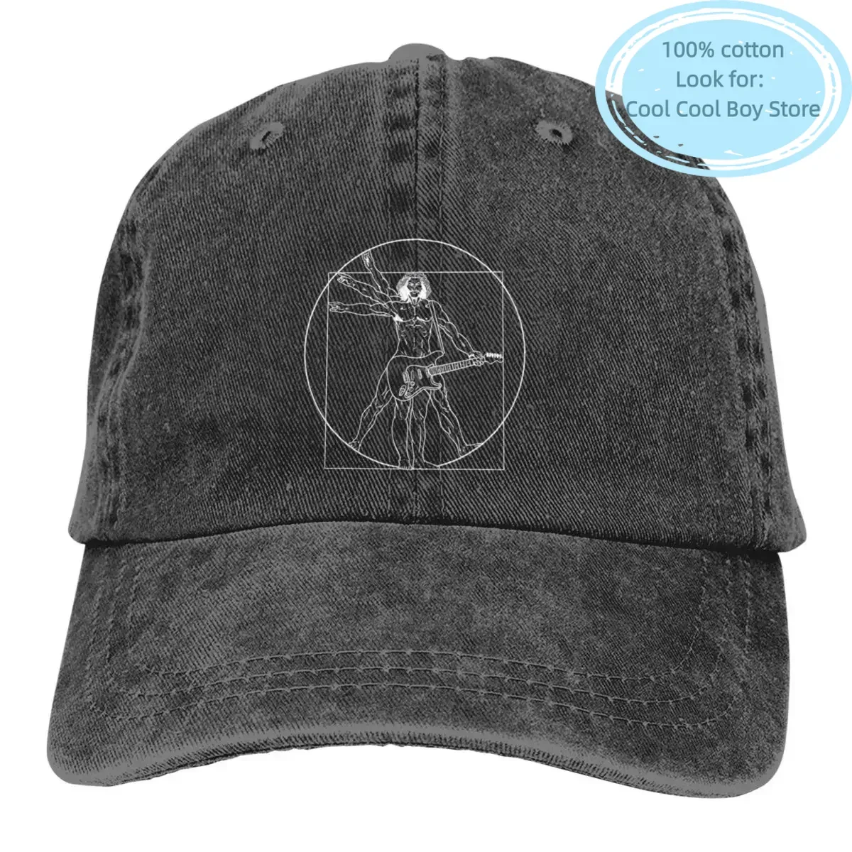 Pure Color Cowboy Hats VITRUVIAN Women's Hat Sun Visor Baseball Caps Guitar Rock Peaked Trucker Dad Hat