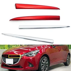 Car Front Grille Grill Cover Trim Molding For Mazda 2 Demio 2015 2016 2017 DJ DL Mazda2 Hatchback Sedan Styling Car Accessories