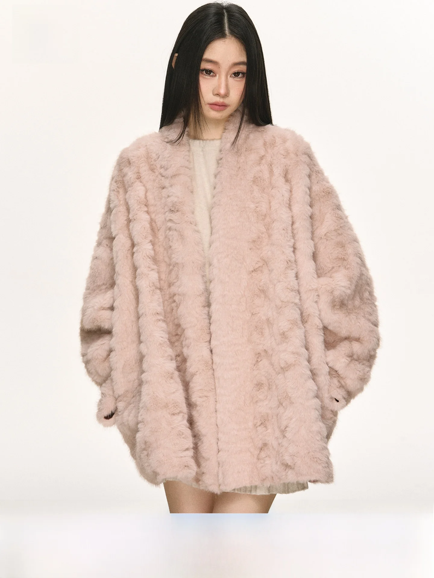 

Anna Aneae Eco-Friendly Plu Coat Women's Winter Warm Soft Fluffy Fur Jaet High Quali Luxury Long Sve Loose Fit Outer...