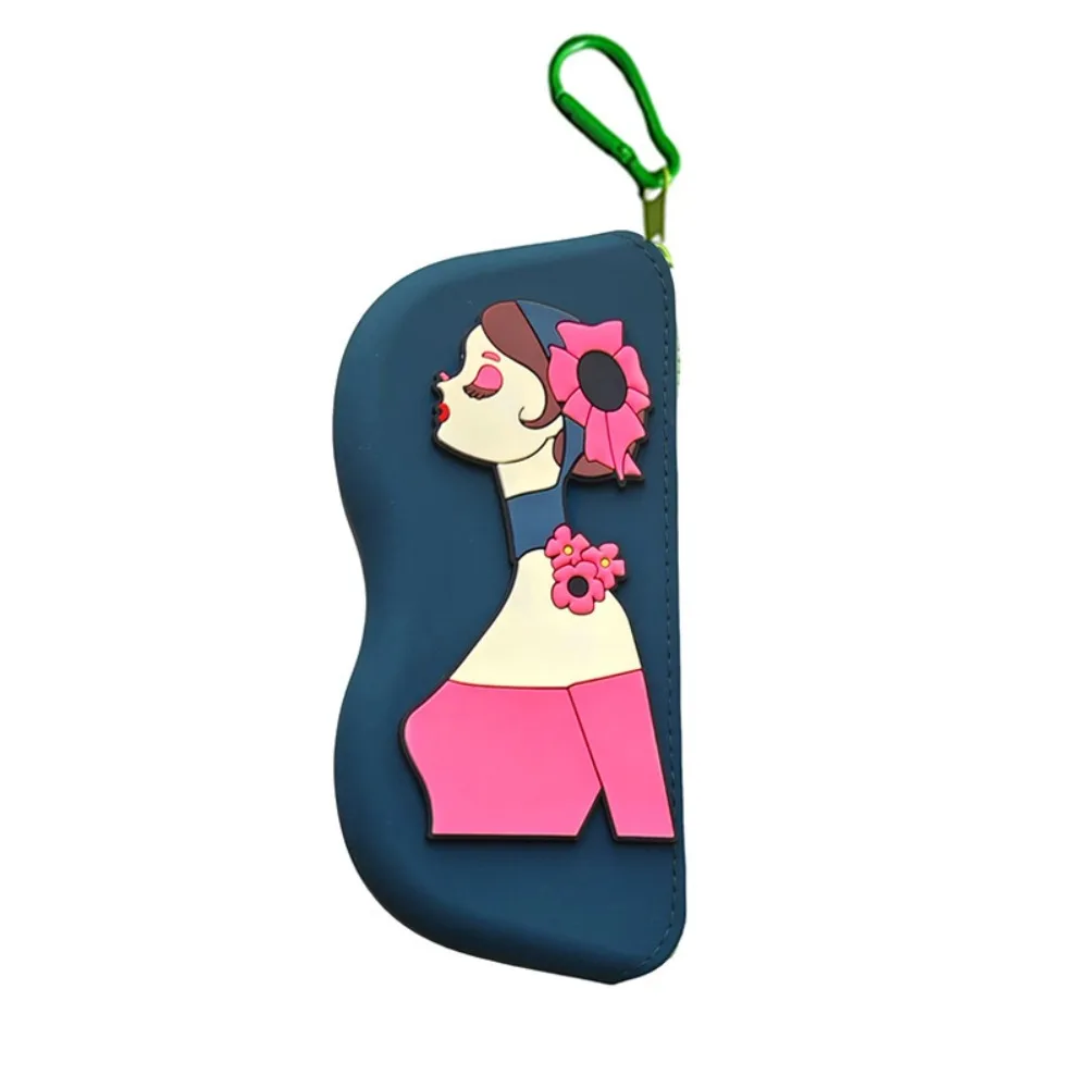 

Multifunctional Silicone Glasses Bag Waterproof Cartoon Sunglasses Storage Bag Coin Purse Dustproof Small Items Bag Travel