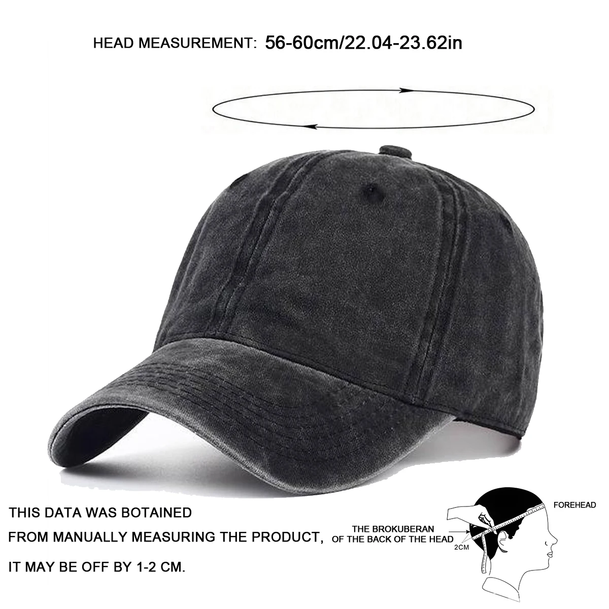 Unisex Light Washed Solid Color Baseball Caps Spring and Autumn Outdoor Adjustable Casual Hats Hip Hop Hat Sunscreen Hat