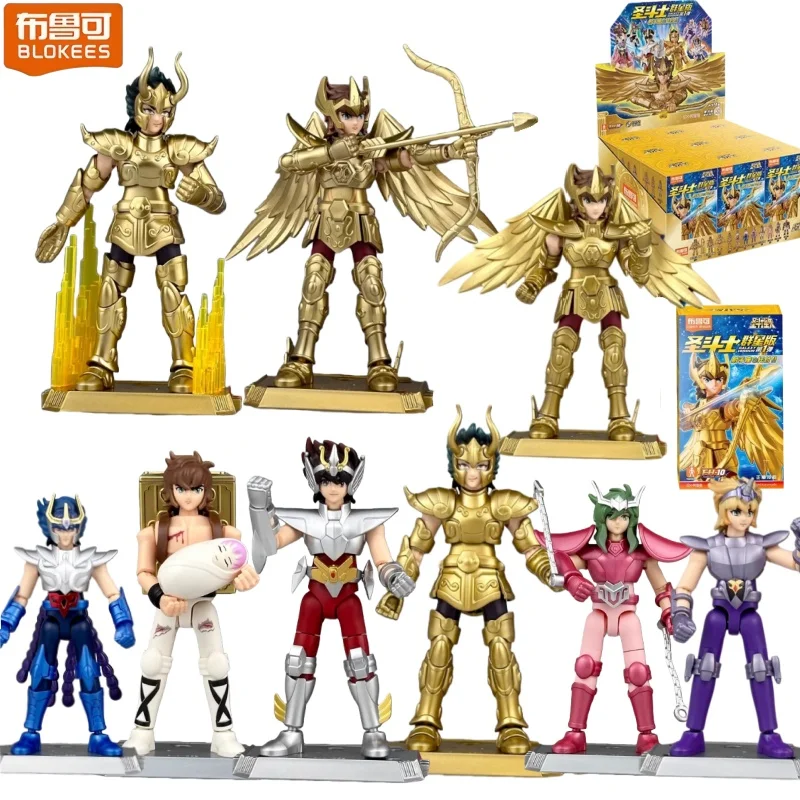 

Blokees Building Block Man Saint Seiya, первое издание, аниме-фигурка, собранная модель, Стрелец, Aiolos, сращивающая игрушка, орнамент, подарки