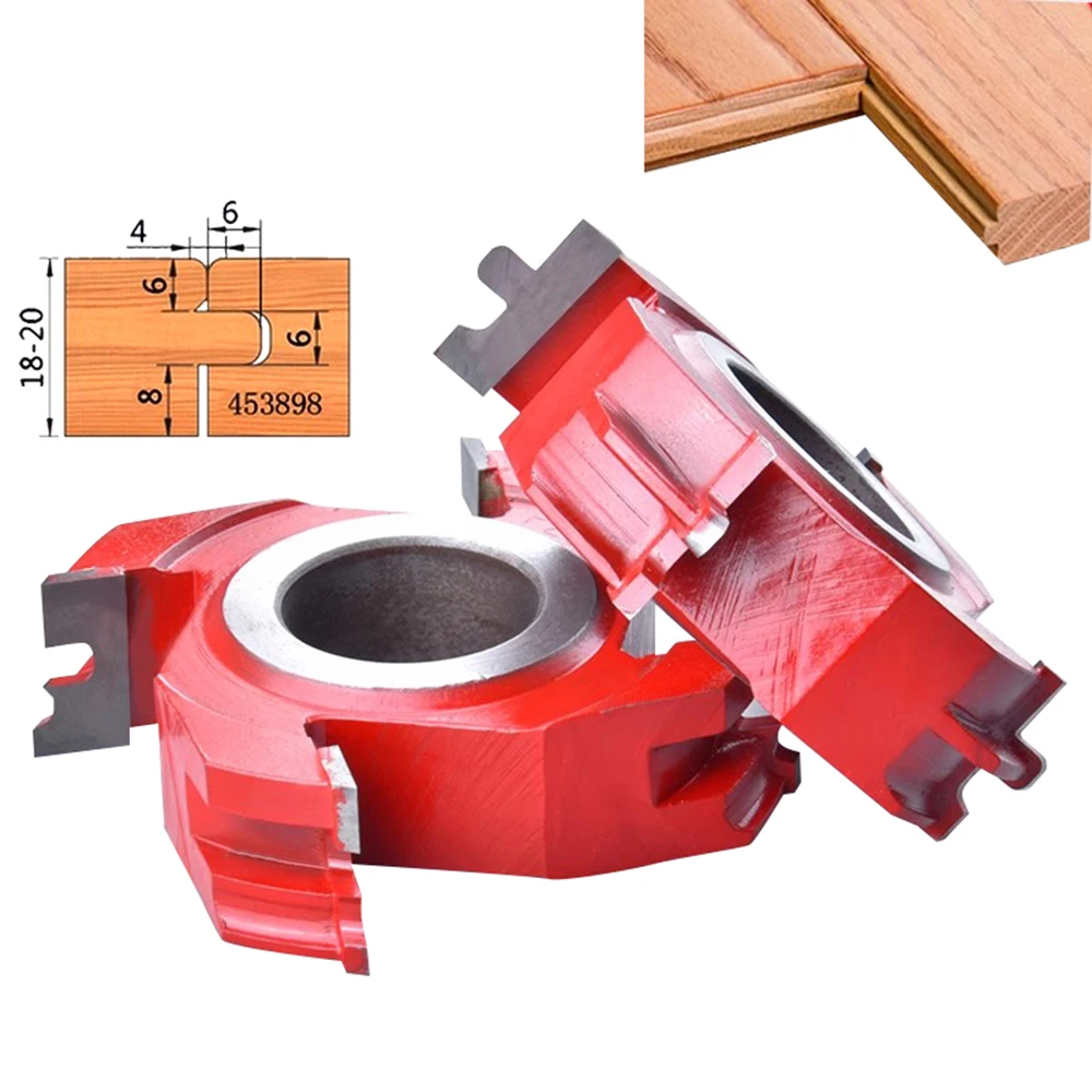 Set Woodworking tool Wall Floor Making Shaper Cutters  Flooring Cutter door frame flat male and female cutter head for solid woo