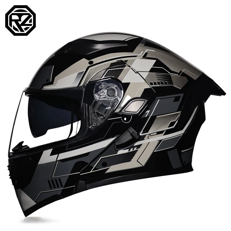 Helmets Orz-169b Motorcycle Helmet, Men's and Women's Four Season Semi Duplex
