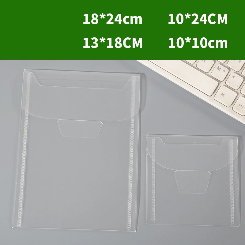 50pcs/lot Transparent Envelope Plastic File Bag A5 Document Filing Storage Bag Student Large Capacity Contract Office Stationery