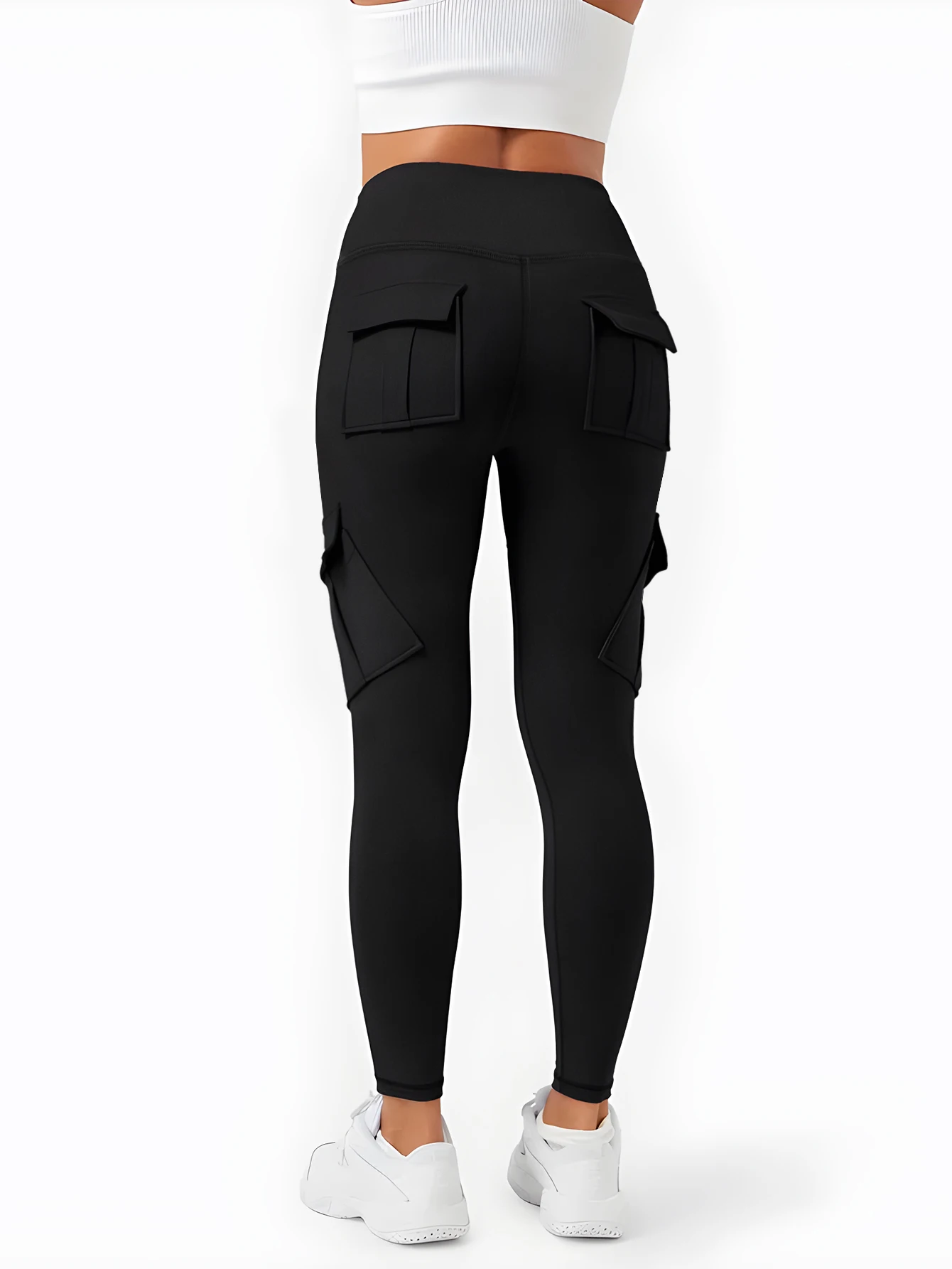 Multi-pocket Cargo Yoga Leggings, Tight Leggings, Breathable Sports Pants, Sweat Wicking, High Stretch Sports Pocket Pants