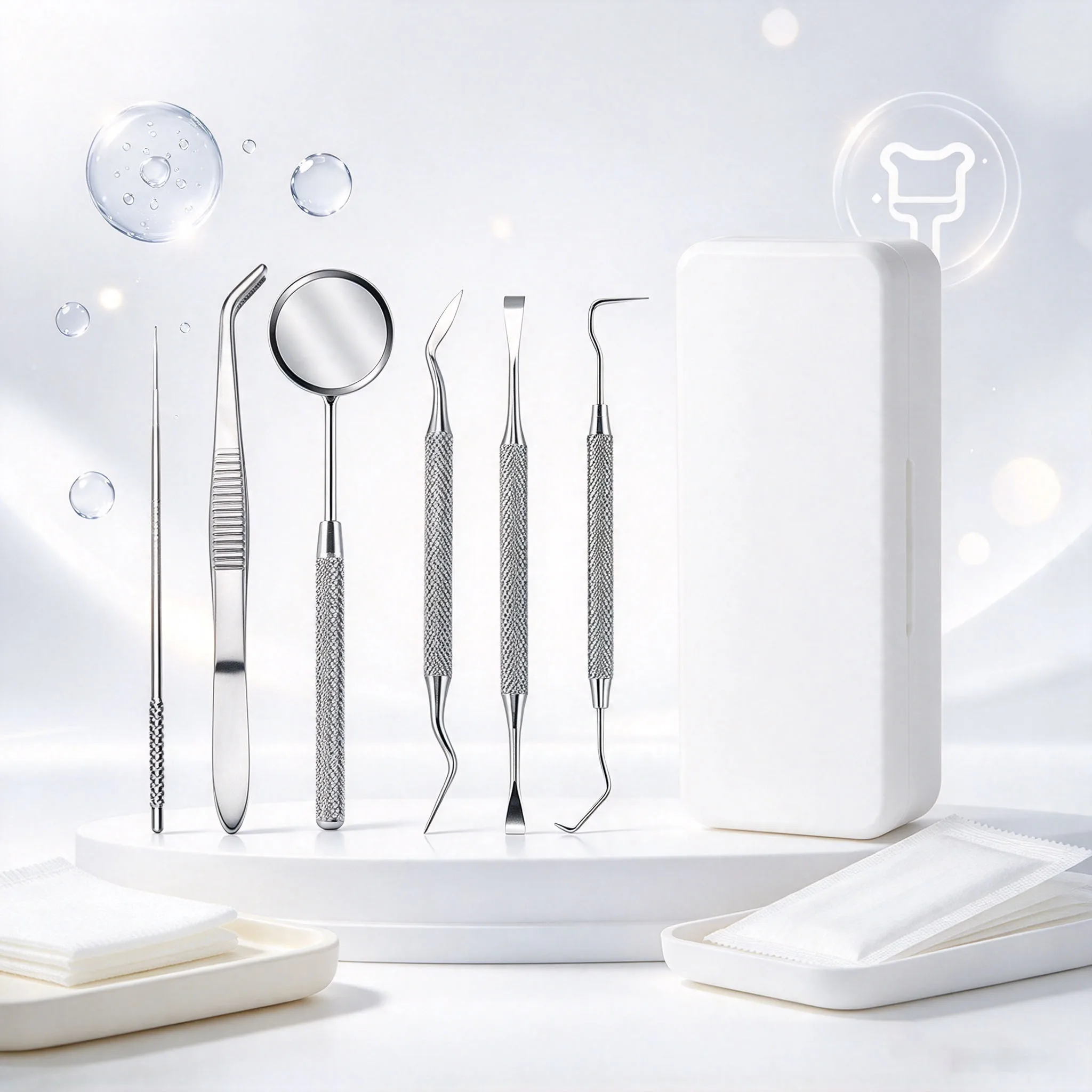 Pet Mini Dental Care Tool Set, with Storage Box, Durable and Washable Materials, Suitable for Portable Oral Care for Dogs and Cats, Home Pet Care, Outdoor Activities, and Travel Use