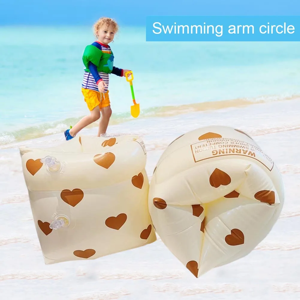 Inflatable Swim Buoyancy Sleeve Double Air Bag Floating Arm Circle Sleeves PVC Printed Adult Kids Swimming Accessories
