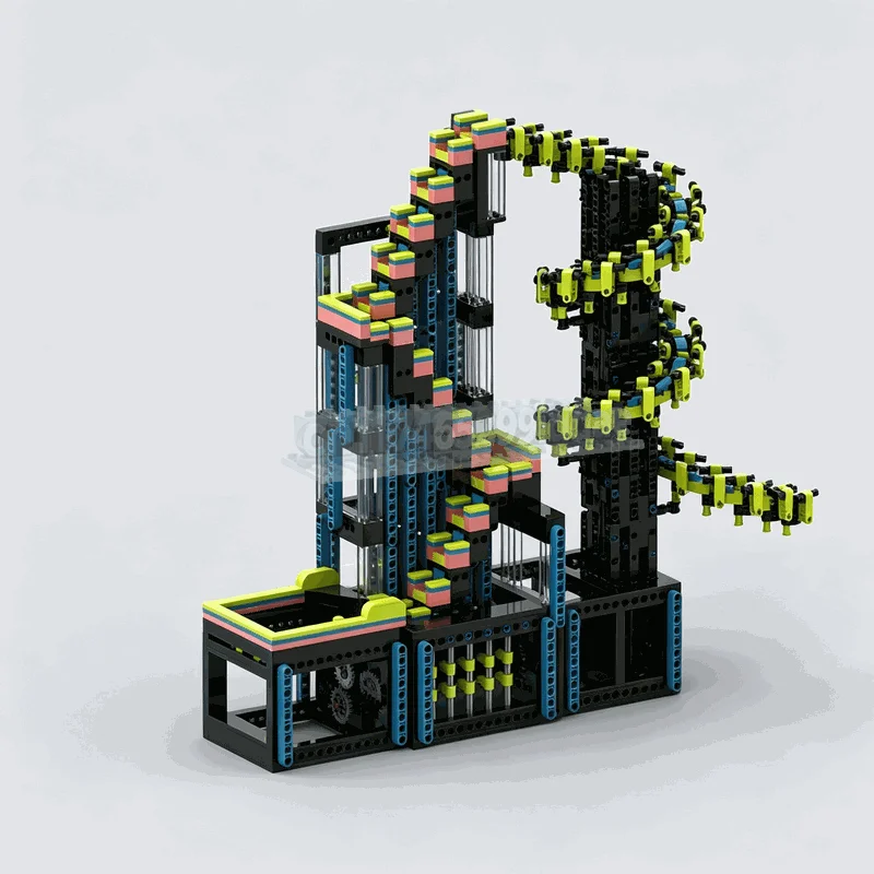 NEW 1796PCS High Stepper Marble Run Module Building Blocks Technical Conveyor Lift Machine Model DIY Assembly Toy Creative Gift