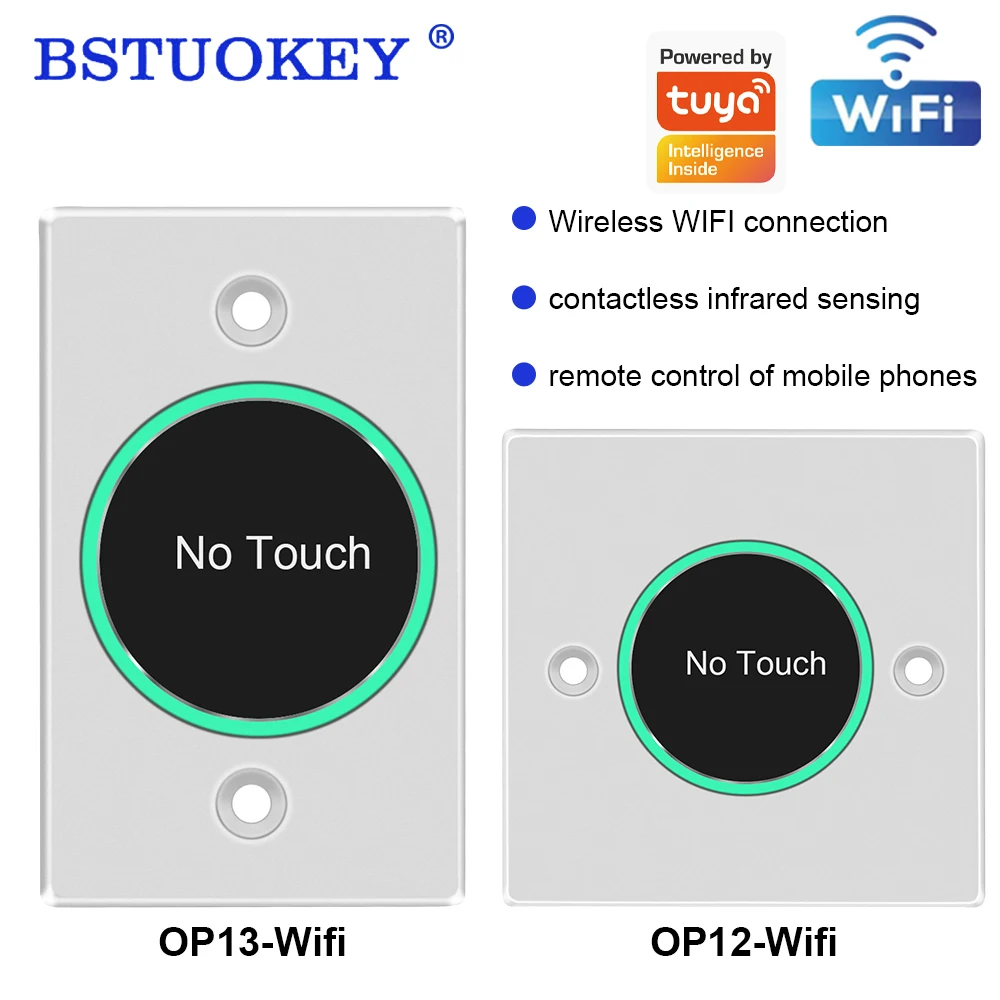 Support Tuya App WIFI Smart Exit Switch Door Access Control System SmartLife Wireless Remote Control Button Manual Switch Smart