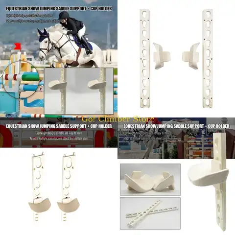 Q84C Equestrian Jump Cups & Holder Set Quick Release Horse Jump Cup Holder