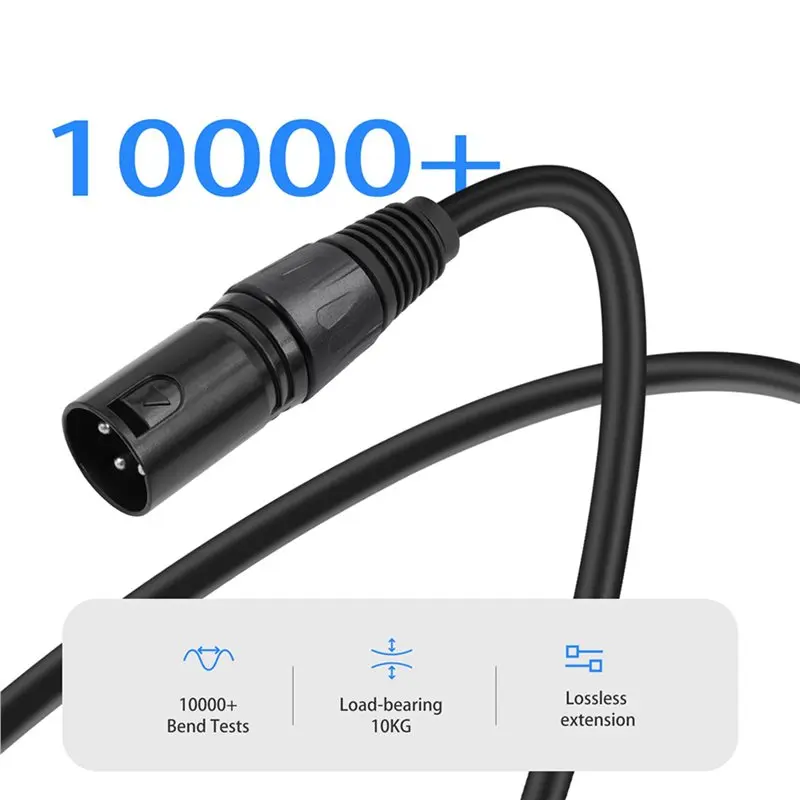 AS95 8 Pack XLR Pass Through Cable Stage Box 3 Pin D-Type XLR Male to Female for Patch Panel Floor Box, 0.6m Audio Cable