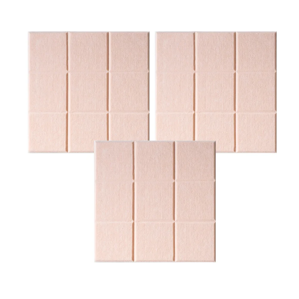 กระดานข้อความแบบไม่ต้องเจาะผนัง 3 ชิ้น กระดานแสดงรูปภาพ ศิลปะติดผนัง 3 มิติ สำหรับห้องนั่งเล่น ห้องนอน สำนักงาน ตกแต่งบ้าน รูปทรงสี่เหลี่ยม