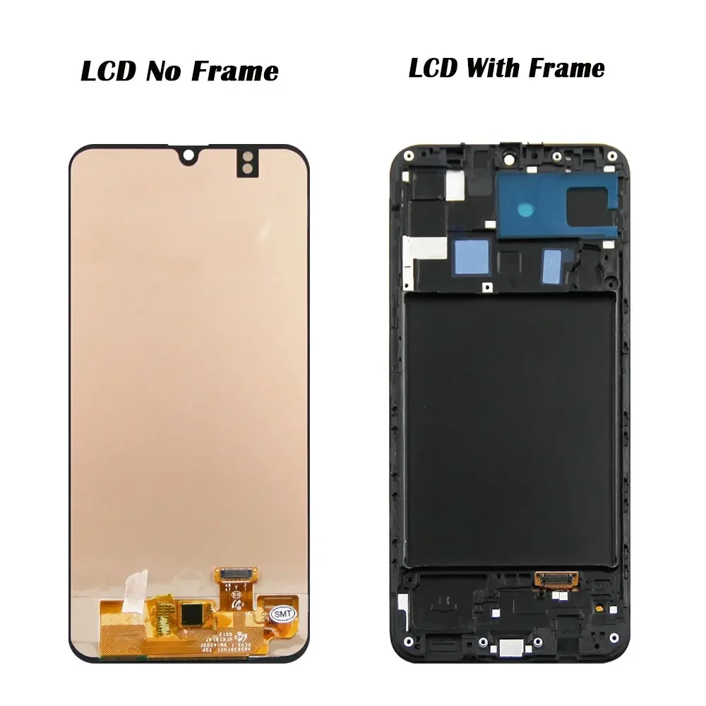 1 PCS 6.4'' For AMOLED For Samsung A20 1 PCS A205 SM-A205F LCD Display Touch Screen With A20 Frame For A205FN A205GN Display