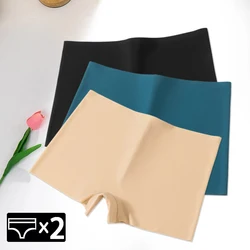 WarmSteps 2Pcs/Set Women Boxers Spprts Boyshorts Seamless Panties Women's Comfort Underwear Solid Mid Rise Boxers Female Pantys